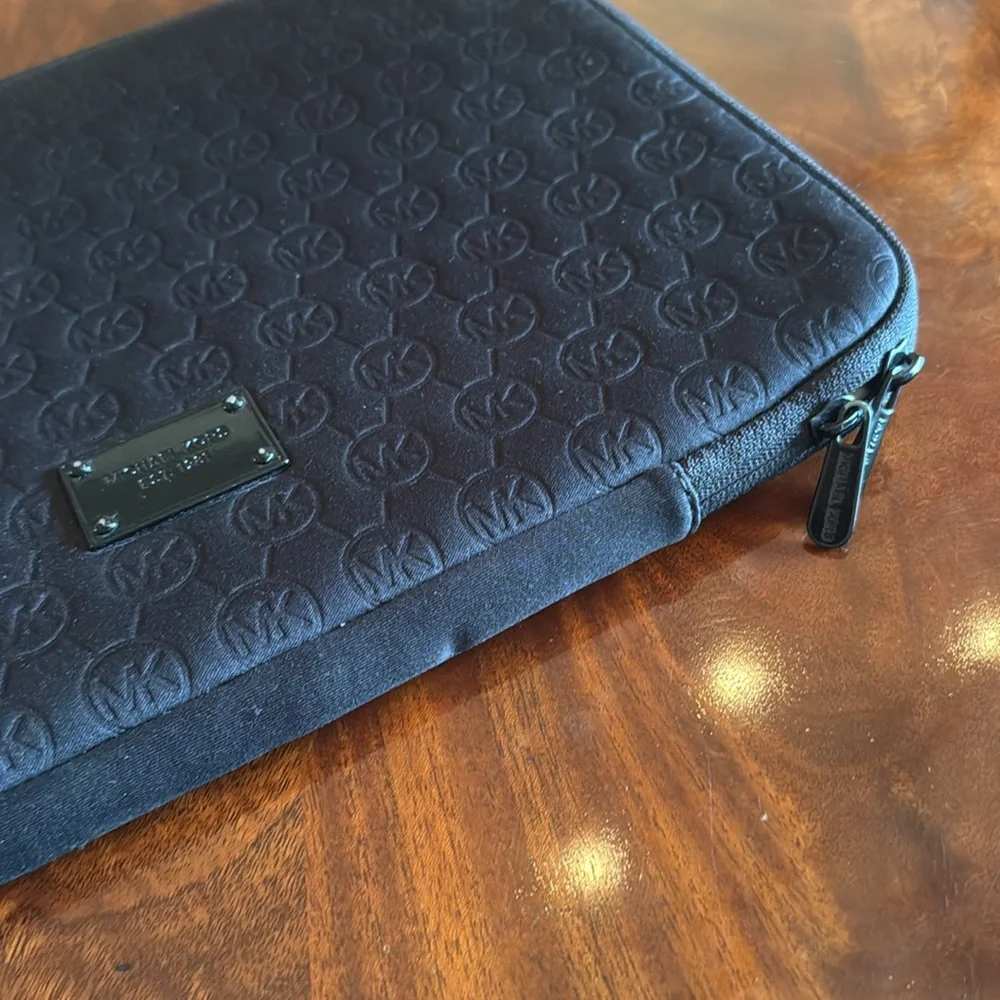 Michael Kors Black Neoprene Tablet Laptop Case / Sleeve